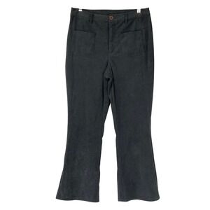 Harper Heritage Gray Corduroy Pants Medium Button Zip Fly Flare Patch Pockets